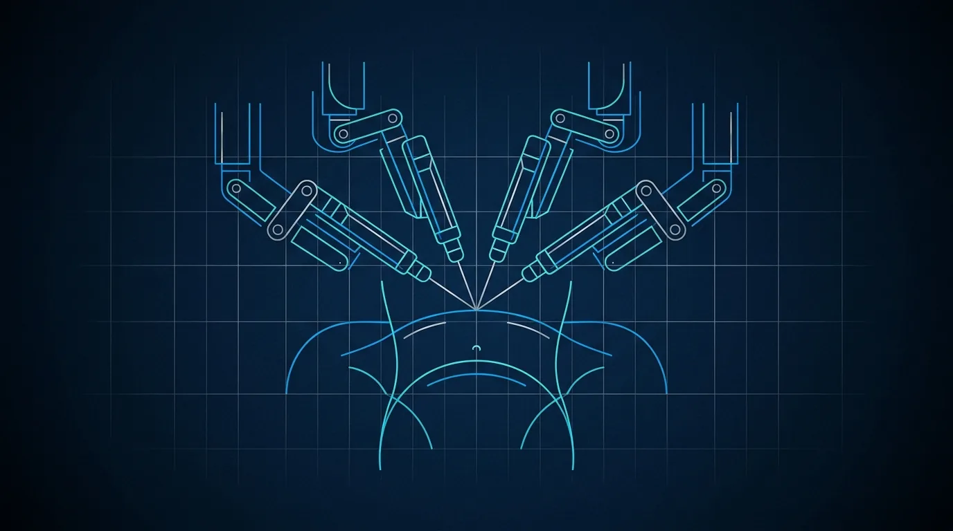 The robot adds precision in suturing; it does not replace the indication.
