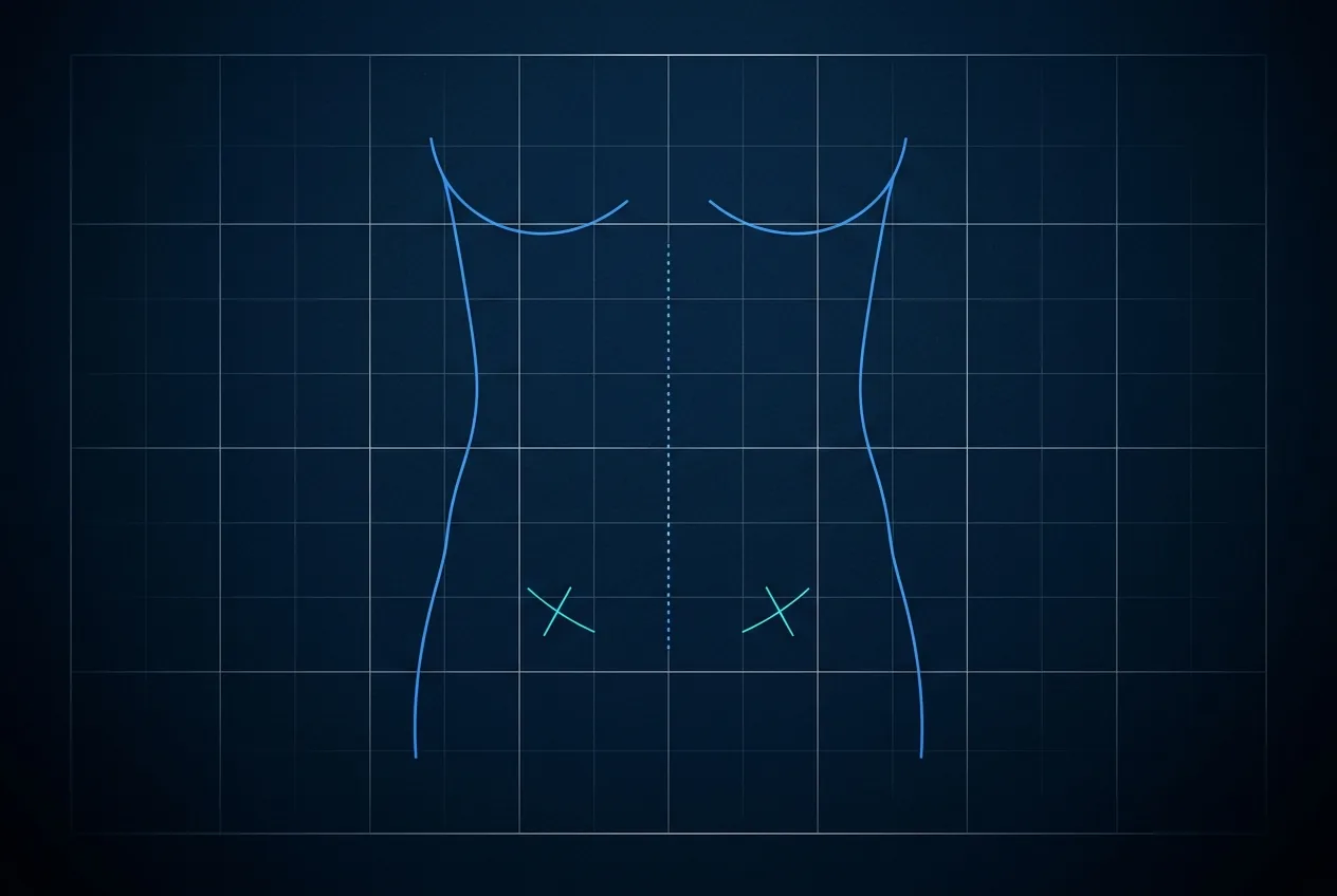 Marcatura preoperatoria della linea mediana